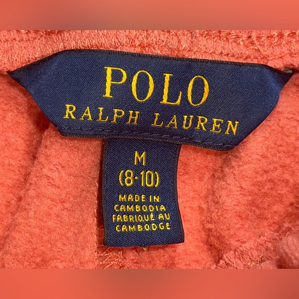 Polo Ralph Lauren Coral Salmon colored Sweatpants Joggers Youth 8-10